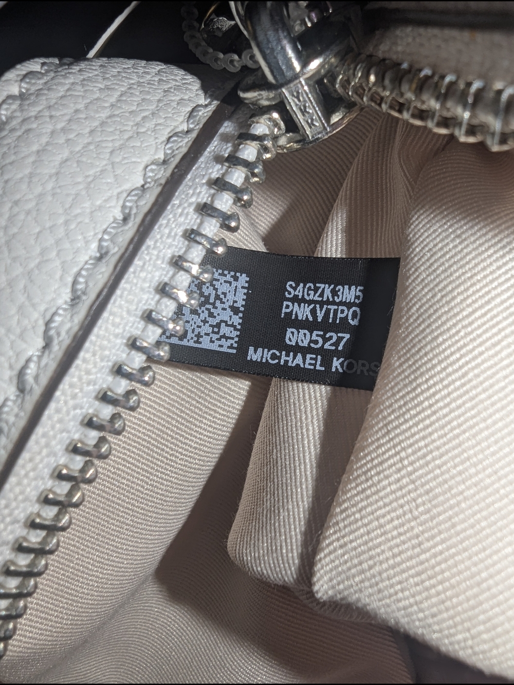 Michael Kors Laila Small Leather Satchel Optic White Crossbody NWT - Picture 9 of 9